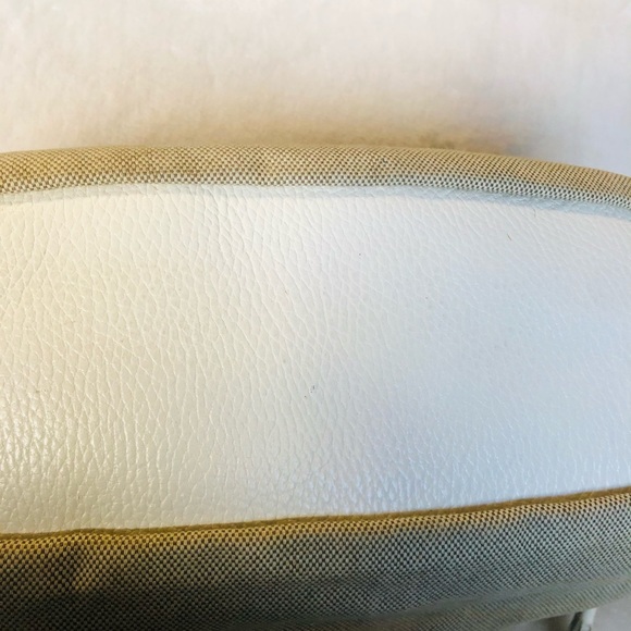 BUTI white leather and burlap hobo bag - Picture 7 of 10